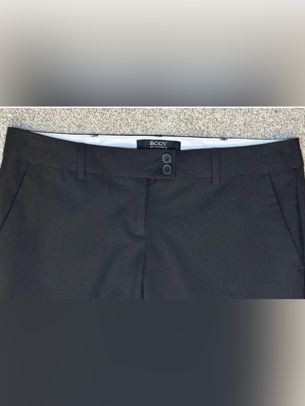 Y2K Victoria Secret Body By Victoria Kate Fit Sz 6T Flare Dress Pant Black 32x32 - Picture 3 of 5